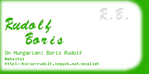 rudolf boris business card